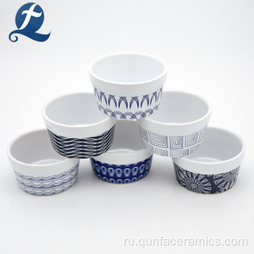 Керамическая глазурованная белая оптом Ramekin